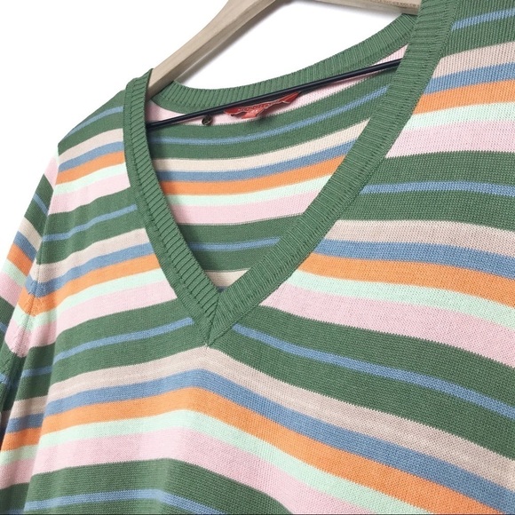 MODCLOTH Catchy Attitude Vneck Stripe Sweater 2x - Picture 6 of 8